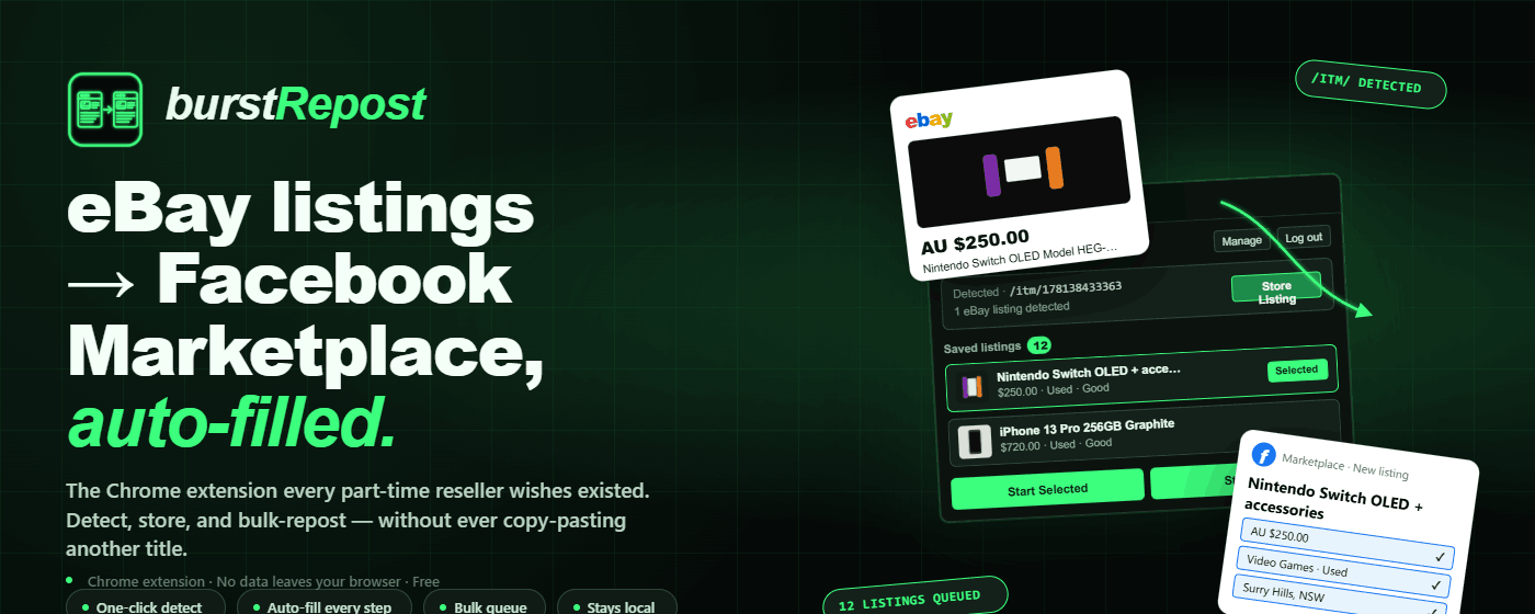 burstRepost eBay to Facebook Marketplace preview